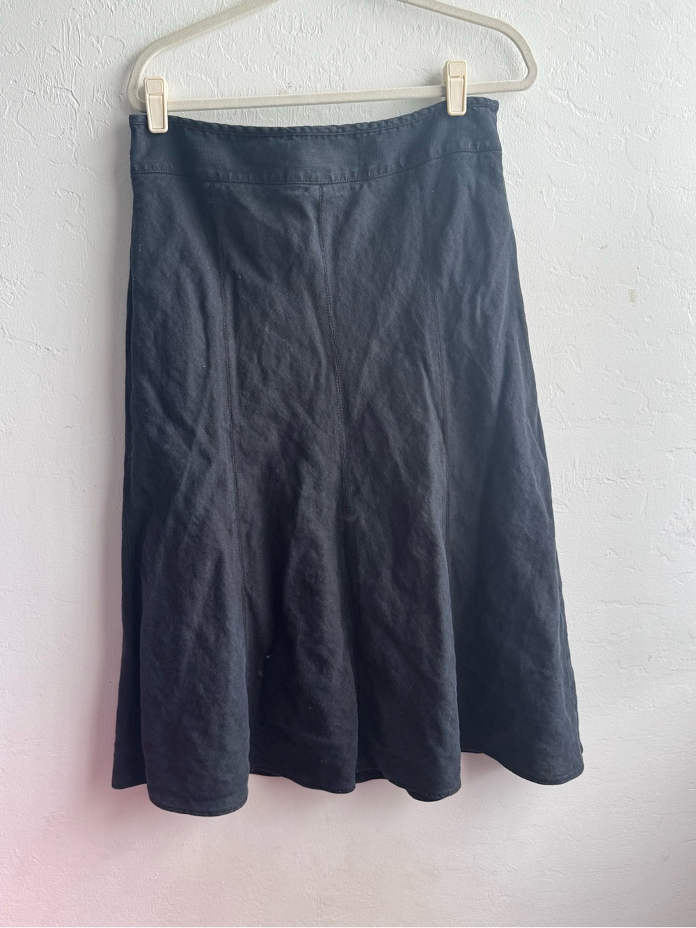Talbots Irish linen Classic Black A-Line Women's Skirt